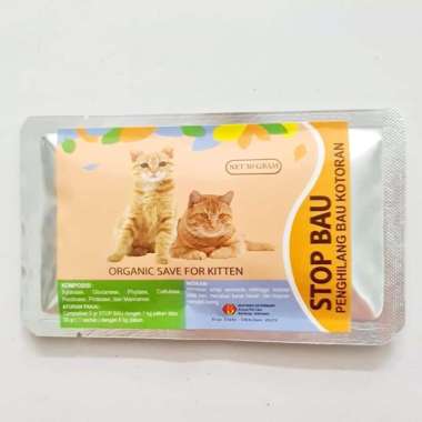 Stop bau 50 gram penghilang bau kotoran kucing