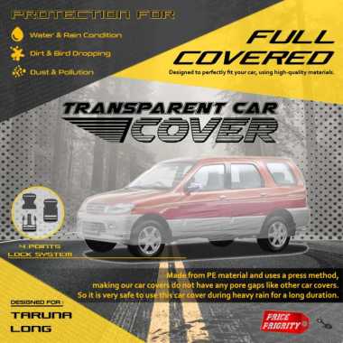 Body Cover Sarung Mobil Plastik TARUNA LONG Tebal Anti Air WATERPROOF