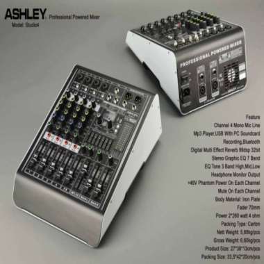 Power Mixer Ashley 4 Channel Studio 4