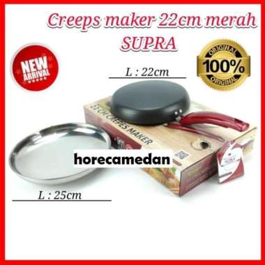 SUPRA Crepe maker pan 22cm Dough pan 25cm Wajan panci terbalik