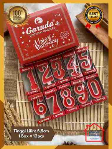 Lilin Angka Ulang Tahun | Lilin Ulang Tahun | Garuda Jr Merah Putih Angka 2