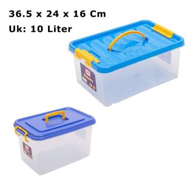 Kotak Box Penyimpanan Container 10 Liter Pakaian Jaket Handuk Baju ORI multiwarna