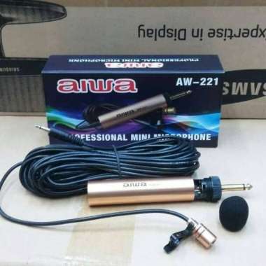 MIC JEPIT AIWA AW 221 MICROPHONE CLIP ON AIWA AW221 MIC IMAM MASJID BEST SELLER Multicolor