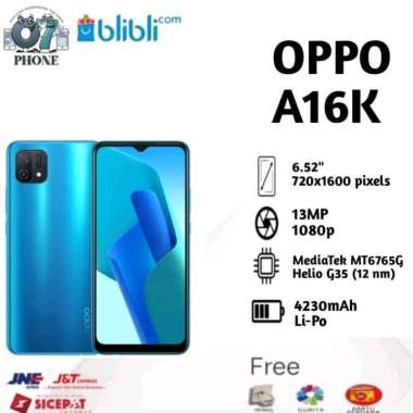 OPPO A16k (RAM 4GB &amp; INTERNAL 64GB) GARANSI RESMI OPPO INDONESIA Blue