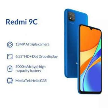 Handphone Xiaomi Redmi 9C 3/32 GB | HP smartphone mi 3/32gb tam resmi