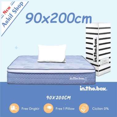 SPRING BED inthebox X size 90x200x27 (Single) KASUR IN THE BOX 90 x 200 Putih