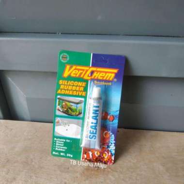 Lem Kaca / Aquarium / Silikon Bening Verichem 30 gr