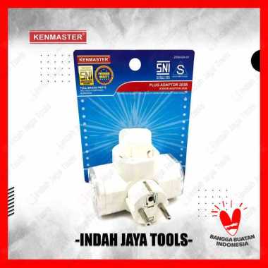 KENMASTER 203B Steker Arde T Cabang 3 Lubang Multi Colokan Listrik SNI