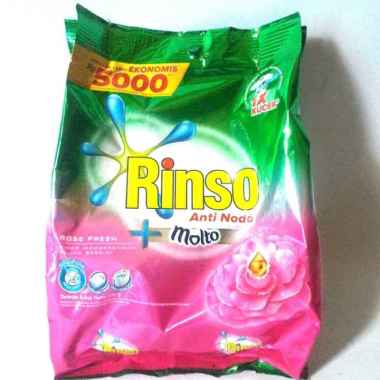 Promo Harga RINSO Anti Noda Deterjen Bubuk + Molto Pink Rose Fresh 240 gr - Blibli