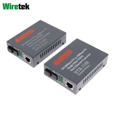 Fiber Optic to Fast Ethernet Media Converter HTB-3100 Wiretek Abu Abu