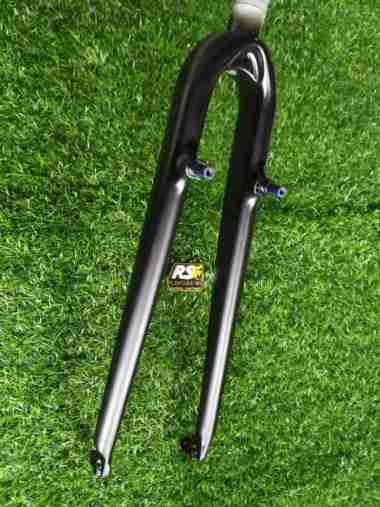 Fork rigid 700c carbon alloy ringan Oversize U brake Pivot V Brake