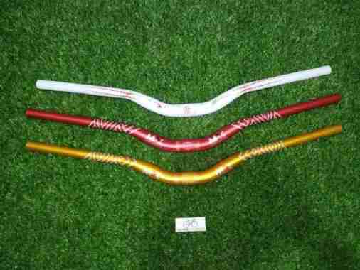 Handlebar banteng stang sepeda mtb MX rise tinggi 75 750 merah gold