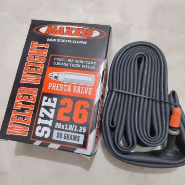 BAN DALAM SEPEDA MAXXIS 26 INCH UKURAN 26x1.00 BISA SAMPAI 26x1.25 PENTIL PRESTA FV DOP KECIL