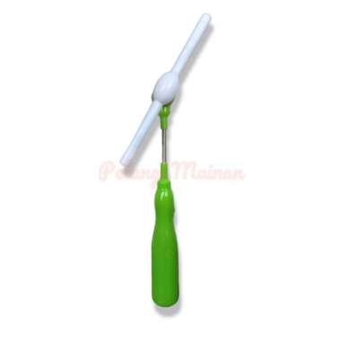 Mainan Tongkat Stik Baling Led Lampu Musik Nyala Berputar Kincir Led Hijau