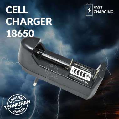 Charger Baterai 18650 Cell Ces Batre Senter Flashlight Single Slot Portable