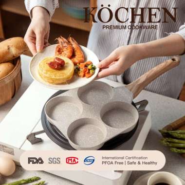 KOCHEN Egg Pan Wajan Penggorengan Telur 4 / 2 Lubang Dorayaki Pancake - Tamagoyaki Kochen - 4 Luba