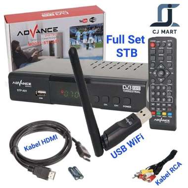 Advance STB Set Top Box TV Digital Receiver Penerima Siaran Full HD STB+WIFI+HDMI