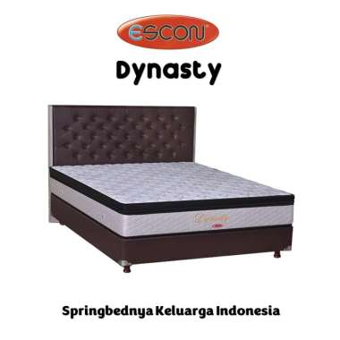 Kasur Spring Bed Full Set ESCON Dynasty Coklat - FREE BANTAL Sandaran LK 100x200