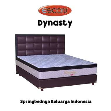 Kasur Spring Bed Full Set ESCON Dynasty Coklat - FREE BANTAL Sandaran Catalunya 100x200