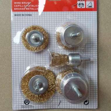 mata bor brush mangkok sikat kawat wire brush 5pcs sikat bor