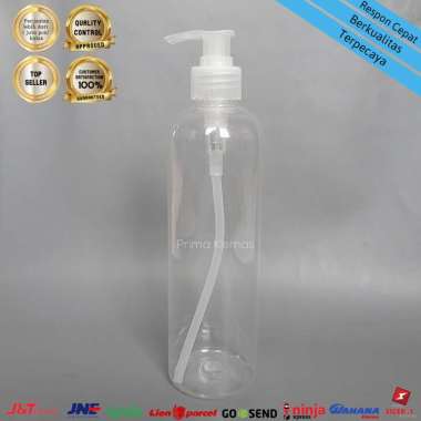 Botol Pump 500 ml - botol sabun - botol sanitizer - PET 500 ml Pump Natural