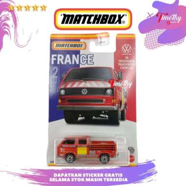 Matchbox France 90 Volkswagen VW Transporter Crew Cab Merah