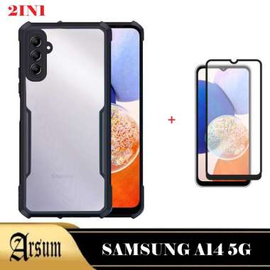 Case Transparan Samsung A14 5G 2023 Softcase Cover Airbag hardcase silicon terbaru Free Tempered Gla