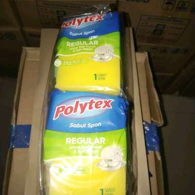 Polytex Sabut Spon Spons Sponge Regular Cuci Piring Dapur