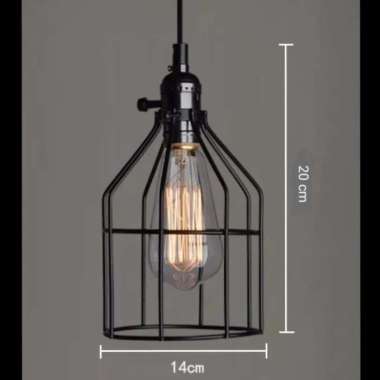 Lampu Hias Gantung Vintage Fiting Retro Cafe / Kamar Ty-787/1 Bk