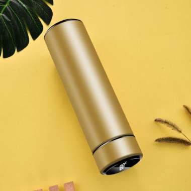 Botol Thermos 500ml Tumbler LED Display Temperatur Suhu Termos Gold