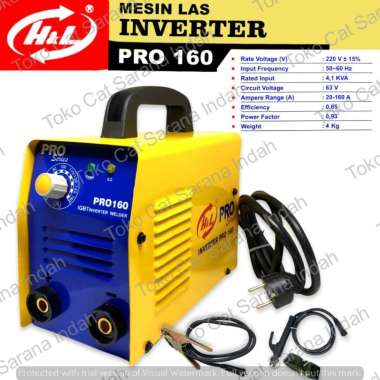 H&L PRO 160 MESIN INVERTER LAS 63V 20-160 A HNL MESIN LAS INVERTER TRAFO PRO160 160A