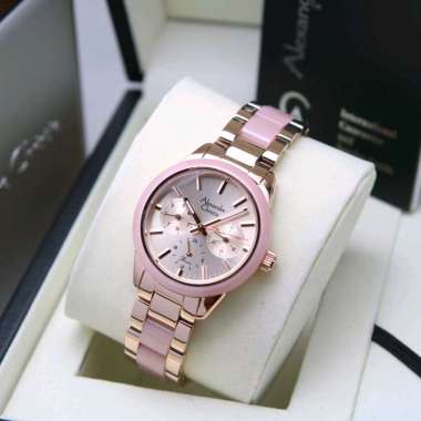 Jam Tangan Wanita Alexander Christie Original/Jam Tangan Alexandre Christie Wanita/Jam Alexandre Christie Wanita Original/AC2A41 Rosegold Pink