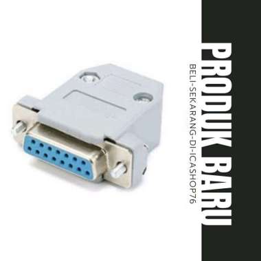 COVER DB15 / CON SOLDER DB15 FEMALE 2 BARIS + COVER PLASTIK