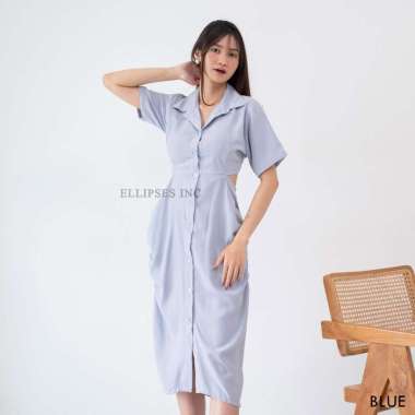 ELLIPSESINC Danielle Shirt Dress XL BLUE