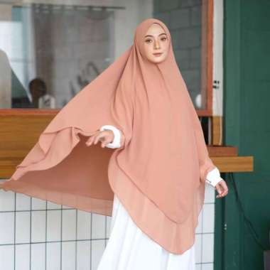 Jilbab Hijab Instan Kerudung Bergo Syari Jumbo Khimar Ansaria Ceruty gold
