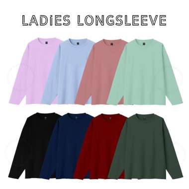 ELLIPSESINC Kaos Oversize Wanita Lengan Panjang Polos OVERSIZE TOSCA