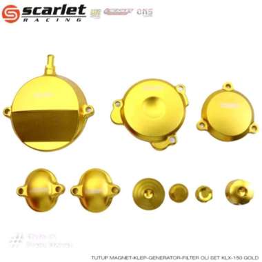TUTUP MAGNET KLEP GENERATOR FILTER OLI SET KLX 150 SCARLET RACING Gold