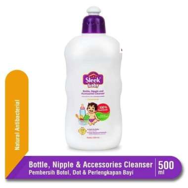 Sleek Pembersih Botol Bayi - Sleek Bottle and Nipple Cleaner Botol 500ml Warna  -