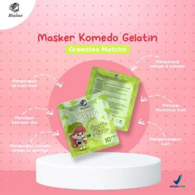 BPOM 10 GR MASKER KOMEDO GELATIN BIULUV - GELATIN MASK BIULUV- MASKER GELATIN 100% AMPUH BASMI KOMED