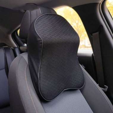 Bantal Leher Mobil Empuk Jumbo Kursi Jok Mobil Ergonomis Car Pillow Memory Foam Mesh Jok Mobil Banta