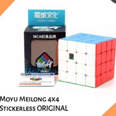 Rubik 4X4 Moyu Stikerless Baru