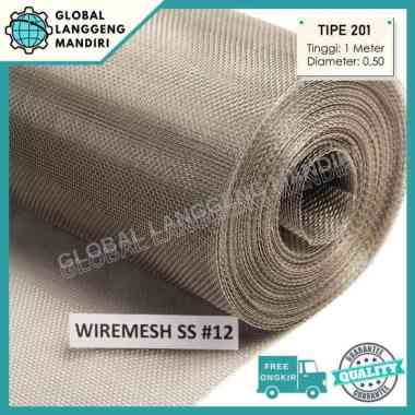 WIRE MESH 12 STAINLESS (201) 1MX1M / KAWAT NYAMUK SS / WIREMESH #12 0.5MM