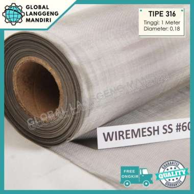 WIREMESH 60 STAINLESS (316) 1MX1M / WIRE MESH 60/ WIRE SCREEN 316 SS 0.15MM