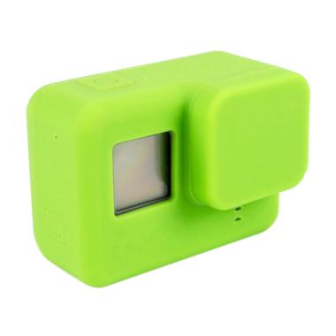 GoPro Hero 5 / Hero 6 Silicone Case with Lens Cap Cover - Hijau