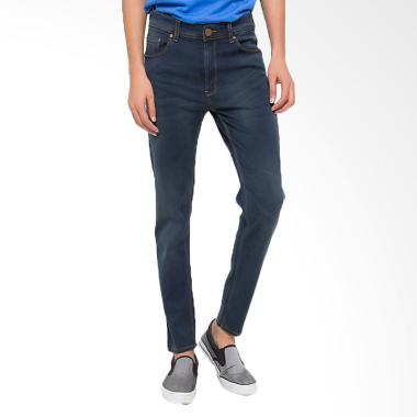 2Nd RED 133244 Slim Fit Wiskers Celana Panjang Pria - Biru Tua