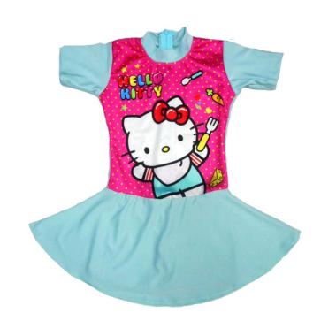 Nice Motif Hello Kitty Polka Baju Renang Rok Anak - Mint
