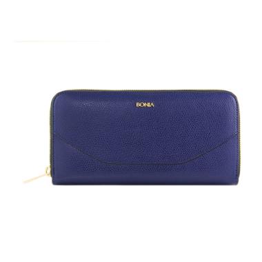 Bonia Cobalt Panel Zip Top Purse Dompet Wanita - Blue