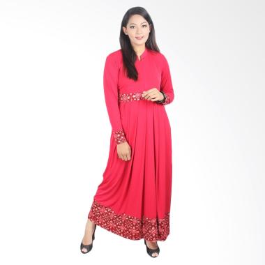 Fafa Collection Marsha 012 Long Batik Dress Muslim - Merah