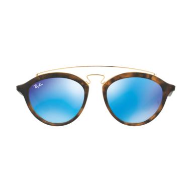 Ray-Ban - RB4257F - Matte Havana (6 ... 1 Light Green Mirror Blue