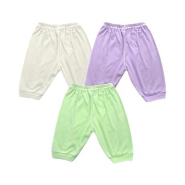 Miabelle Baby Cropped Pants Ivory - Ungu Hijau [3 Buah]